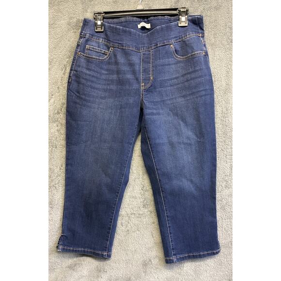 Croft & Barrow Women’s Navy Pull On Capris Size 8 NWT - Picture 1 of 12